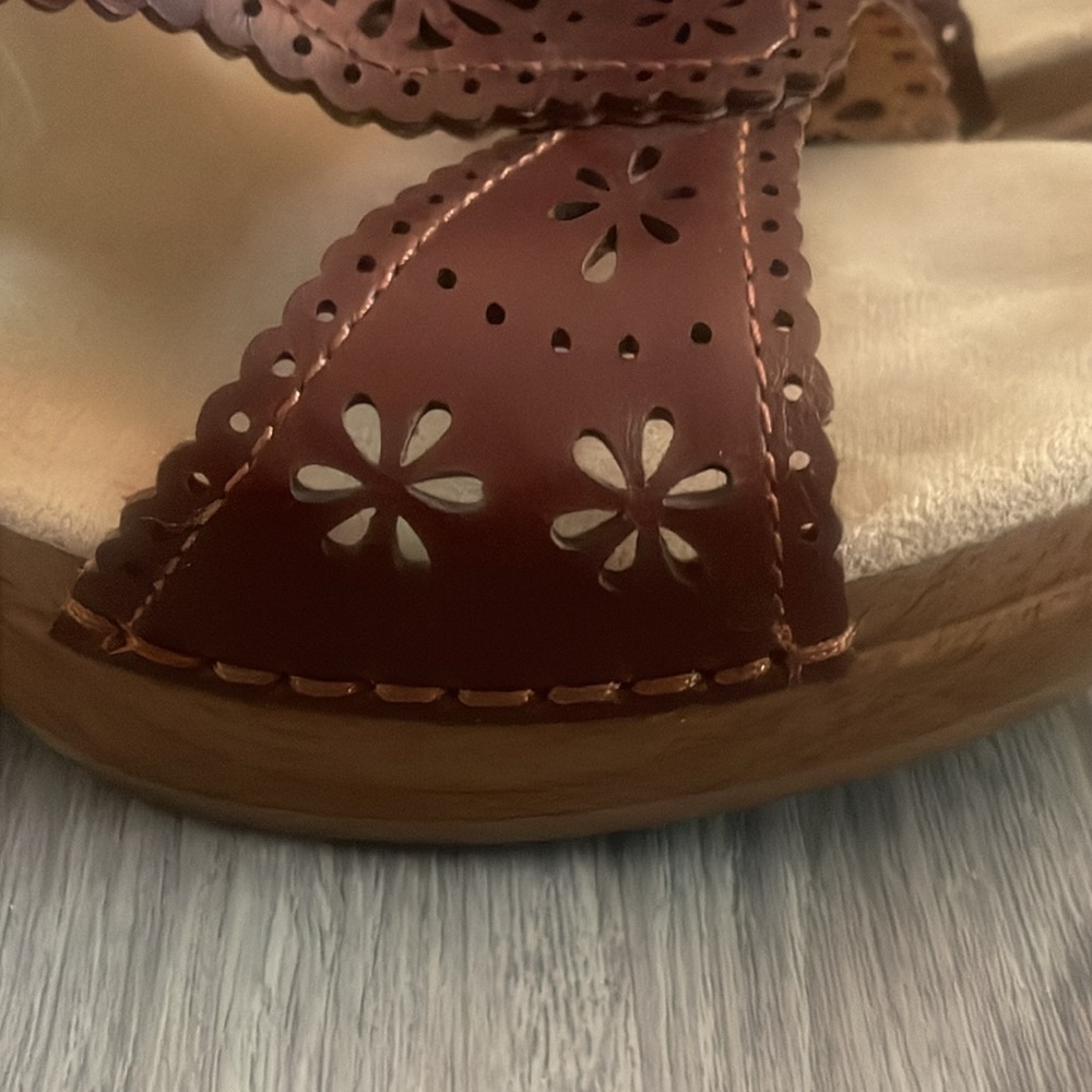 Dansko Saphire Brown Leather Sandals Size 39 US 8.5/9 - Picture 9 of 11